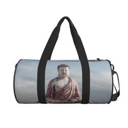 Reisetasche, Motiv: Buddha-Statue, niedlicher Wochenendtasche, groß, für Geschäftsreisen, Weiß, Schwarz , Einheitsgröße von VACSAX