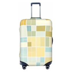VACSAX Gepäckabdeckung, elastischer Kofferbezug, waschbarer Kofferschutz, Reisegepäckbezug mit verdecktem Reißverschluss, passend für 45–81 cm, Gelb und Blau von VACSAX