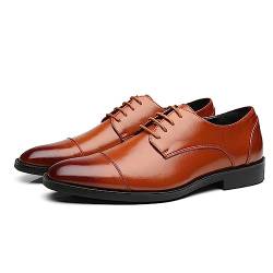 VACSAX Schwarz Anzugschuhe Herren Klassischer Business Schuhe Schnürschuhe Business Derby Oxford Hochzeit Schuhe,Gelb,42 EU von VACSAX