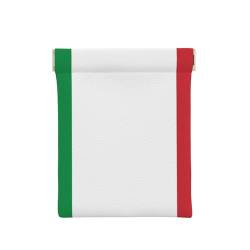 Italienische Flagge, einzigartige Leder-Münzgeldbörse – Mini- und moderner Münzhalter, sicherer und tragbarer Münz-Organizer mit Vintage-Charme, Flagge Italien, Einheitsgröße, Geldgürtel von VAGILO