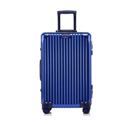 VALCLA Reisekoffer Ganzaluminium-Magnesiumlegierungs-Trolleykoffer, Aluminiumlegierungs-Koffer, Metallkoffer, tragbarer Koffer, Reisekoffer Weichschalenkoffer (Color : C, Size : 30inch) von VALCLA