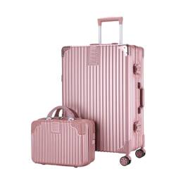 VALCLA Reisekoffer Gepäck-Set, Koffer, Trolley, Passwort-Box, großes Fassungsvermögen, tragbarer Koffer for Geschäftsreisen Weichschalenkoffer (Color : O, Size : 26in) von VALCLA