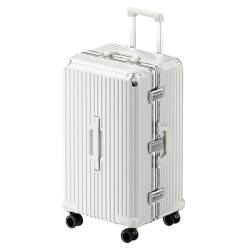 VALCLA Reisekoffer Handgepäck-Koffer mit Rädern, Box mit Aluminiumrahmen, robuster und langlebiger, kratzfester Trolley-Koffer, verdickter Koffer Weichschalenkoffer (Color : D, Size : 30in) von VALCLA