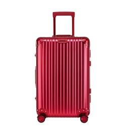 VALCLA Reisekoffer Koffer aus Aluminium-Magnesium-Legierung, Universalrad, Aluminiumrahmen, Trolley, Passwortbox, Koffer, tragbarer Koffer Weichschalenkoffer (Color : A, Size : 28in) von VALCLA