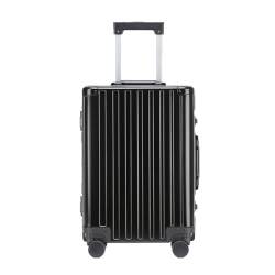 VALCLA Reisekoffer Trolley-Koffer aus Vollmagnesium-Aluminiumlegierung, Ganzmetall-Koffer, Rollenkoffer, Boarding-Koffer, einfacher tragbarer Koffer Weichschalenkoffer (Color : C, Size : 26in) von VALCLA