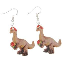 VALICLUD 1 Paar Dinosaurier-Ohrringe weihnachts ohrringe christmas ohrringe Drop-Hook-Ohrringe Ohrringe für Frauen Geschenke Weihnachtssto weihnachtsohrringe geschenk Weihnachtsgeschenk von VALICLUD