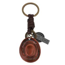 VALICLUD 1 stück Cowboy Hat Schlüsselanhänger Vintage Keychain Personalisierte Metallschlüsselhalter Dekorationen von VALICLUD