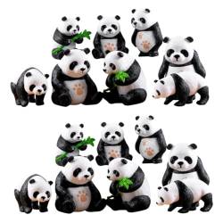 VALICLUD 16 Stk Panda-Mikrolandschaftsdekor bürodeko büro dekoration Mini-Zubehör Desktop-Dekor Wohnkultur Panda basteln Panda-Landschaftsdekor Schreibtisch schmücken Puppe Ornamente von VALICLUD