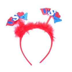 VALICLUD 1Stk USA Haarreifen Kindergeschenk Stirnband mit Buchstaben Kinder präsentiert USA Party Dekoration Stirnband mit USA-Flagge Kinderhaare Mode-Haarreifen Kleidung Haarschmuck von VALICLUD