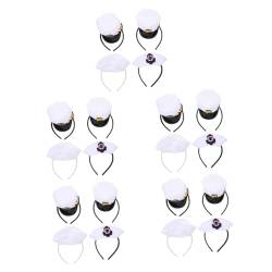 VALICLUD 20 Stk Hut Stirnband Kopfschmuck Requisiten Nautische Partyhutkappen Mini-partyhüte Halloween-kapitänsmütze Matrosen-stirnband Neuartige Haarbänder Kind Spaß Stoff Zylinder von VALICLUD