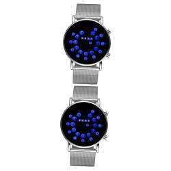 VALICLUD 2St Digitaluhr elektronische Uhr LED Uhr Digitale Armbanduhr geführte Armbanduhr Anzahl Anschauen von VALICLUD