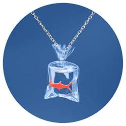 VALICLUD 3 Sätze Fisch Koi Halskette Ohrringe Halskette mit -Anhänger japanische goldfischkette schicke Ohrringe Halsketten Fischanhänger Mode-Ohrringe einfach einstellen von VALICLUD