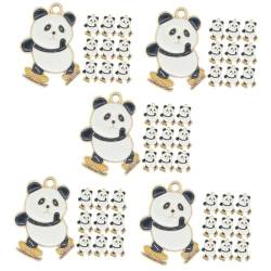 VALICLUD 50 Stück Anhänger aus Panda-Legierung Schlüsselanhänger mit Winterpanda Schlüsselversorgung Reize Geschenke Schmuck verschleißfester Schlüsselanhänger -Anhänger Charme Zubehör von VALICLUD