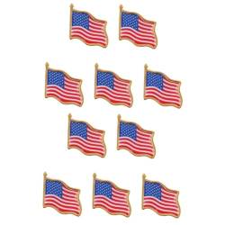 VALICLUD 50 Stück Modeschmuck Emaille-Pin mit amerikanischer Flagge Jacken für Männer Rucksäcke für Mädchen Abzeichen der Vereinigten Staaten Reversnadel binden Strasssteine Knopf Golf Hut von VALICLUD