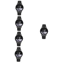 VALICLUD 5St Astronautenuhr analoge Uhr Armbanduhr für Paar Herren Armband Geschenke Uhr mit Ledergürtel achten wasserdicht Gurt Fall Anschauen Mann Legierung von VALICLUD