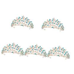 VALICLUD 5St Krone Stirnband elegant kopfschmuck hochzeit mädc Haarschmuck für die Hochzeit Stirnbänder Hochzeitskopfschmuck für die Braut Braut-Tiara Jahrgang Kopfbedeckung Zubehör Strass von VALICLUD