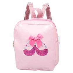 VALICLUD Ballett-Tanztasche PU-Leder-Ballett-Rucksack für Mädchen Ballerina Mädchen Wasserdichte Umhängetasche mit Griff für Kleinkinder Mädchen - Rosa von VALICLUD