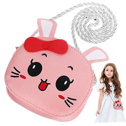 VALICLUD Hase Handtasche Kaninchen-umhängetasche Kaninchenbeutel Für Mädchen Kawaii Handtasche Für Mädchen Cartoon-umhängetasche Für Mädchen Herztasche Babytasche Pu-Leder Kind Prinzessin von VALICLUD