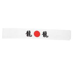 VALICLUD Japanisches Haarband Karate- Kopfgurt Kleidung Für Männer Dekor Stirnband Stirnbänder Für Sportliche Damen Krawatten Für Männer Kochzubehör Weiß Baumwolle Japanischer Stil Haarseil von VALICLUD