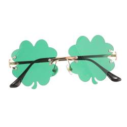 VALICLUD Kleeblatt-Sonnenbrille fasching sonnenbrille hochzeitsgläser lustige Brille St. Patricks Party-Sonnenbrille trendige sonnenbrille Brillen verrückte Sonnenbrille coole Brille Mode von VALICLUD