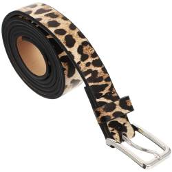 VALICLUD Leopard Gürtel Fajas Para Hombres PU- Leopard- Gürtel Ledergürtel Frauen- Gürtel für Hosen Jeans Womens Taille Gürtel Künstliche Gürtel Hellbraun Leoparden-PU-Ledergürtel von VALICLUD