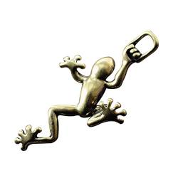 VALICLUD Ornamente Schmuck Schlüsselanhänger frog Zubehör fürs Auto Frosch Messingfrösche zieren Frösche aus Messing Kleidung schmücken Schlüsselbund Charme Dekorationen von VALICLUD