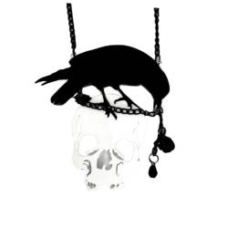 VALICLUD Skelett Totenkopf-Halskette Cosplay-Schmuck Kostüm-Halskette Halloween-Halskette Halsketten eine Halskette Halloween-Schmuck Schädel Halskette Schmuck Kleidung Anhänger Zubehör von VALICLUD