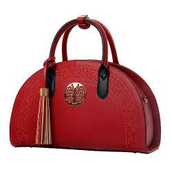 VALICLUD Umhängetasche Handtasche Für Frauen Vintage Einkaufstasche Schultertasche Damen China Gestickt von VALICLUD