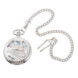 VALICLUD Vintage mechanische Taschenuhr antikes Silber antike Taschenuhr Uhren Halskette Accessoires für Kleidungsdekor Taschenuhr mit Kette Persönlichkeit Anschauen Zubehör mechanische Uhr von VALICLUD