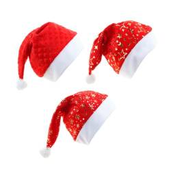 VALICLUD Weihnachtskostüme 3St Weihnachtskopfschmuck Pullover Fedora-Hut Tiara Kleider bedruckte Weihnachtsmütze schöne Weihnachtsmütze Multifunktion Kopfbedeckung Urlaubsartikel Kleidung von VALICLUD