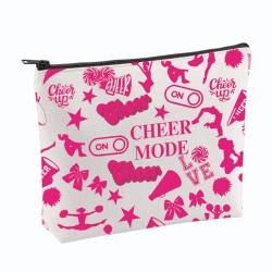 VAMSII Cheer Make-up-Tasche, Cheerleader-Geschenk, Reise-Reißverschlusstasche, Cheerleader-Team-Geschenke für Cheerleader-Mädchen, Beige, Classic von VAMSII