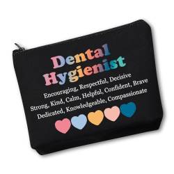 VAMSII Dental Hygieniker Make-up Tasche DH Wertschätzung Geschenke Dental Graduation Geschenk für Ihre Zukunft Zahnarzt Kosmetiktasche, Beutel-BL, modisch von VAMSII