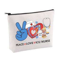 VAMSII ICU Krankenschwester-Make-up-Tasche, Dankeschön-Geschenk für Intensiv-Krankenschwestern, Abschlussgeschenke, Krankenschwesterwoche, Geschenk, Frieden, Liebe, ICU, Krankenschwester, von VAMSII