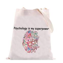 VAMSII Psychologie-Tragetasche, Geschenk für Psychologie, Arzt, Geschenk, psychische Gesundheit, Krankenschwester, Studenten, Psychotherapeuten, Geschenk, Superpower Tragetasche von VAMSII