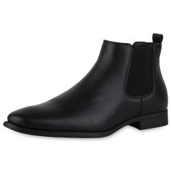 VAN HILL Stylische Herren Chelsea Boots Business Schuhe Stiefel 126701 Schwarz 42 von VAN HILL