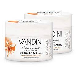 VANDINI Energy Body Creme Damen mit Orangenblüte & Babassuöl - Body Creme & Gesichtscreme für normale bis trockene Haut - vegane Body Creme für Frauen im 2er Pack (2x 200 ml) von VANDINI