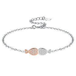 VANSZA Silber Armband Damenarmbänder 925 Sterling Silber Fisch verstellbare elegante Armbänder Geschenk für Mädchen von VANSZA