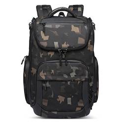 VARLIVOO Herren Rucksack 15.6 Zoll Laptop Hohe Kapazität Schulrucksack Student College Universität Arbeit Reisen Pendeln Anti-Diebstahl Wasserdicht Polyester Tarnung von VARLIVOO