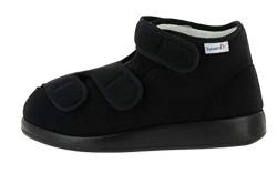 VAROMED Rimini Gesundheitsschuhe Damen & Herren Schwarz I Gr. 42 I Orthopädische Schuhe für geschwollene Füße, extrabreit in Weite L I Wechselfußbett I Made in Germany von VAROMED