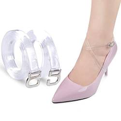 2 Paar unsichtbare Schuhriemen für Damen, abnehmbare Knöchelriemen für lose High Heels von VASANA