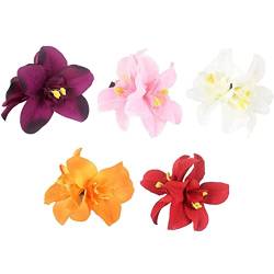 5PCS Schmetterling Orchidee Haar Clips Doppel Hawaiian Blumen Haar Zubehör Frauen Party Strand Hochzeit Tropische Fancy Kleid Zubehör von VASANA