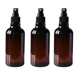 VASANA Leere PET-Kunststoff-Sprühflasche, 250 ml, nachfüllbar, feiner Nebel, mit schwarzem Sprüher, für Kosmetik, Toilettenartikel, Flüssigkeit, Parfüm von VASANA
