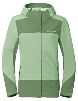 VAUDE Womens Neyland 2.5l Jacket Colorblock-Grün - Funktionelle leichte Damen Regenjacke, Größe 38 - Farbe Aloe Vera von VAUDE