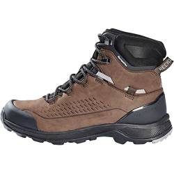 VAUDE wasserdichte Trekking- und Wanderschuhe für Damen “TRK Skarvan Tech Mid STX”, nachhaltige Wanderschuhe aus Leder für Wandertouren, bequeme und rutschfeste Outdoorschuhe in braun von VAUDE