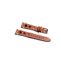 VAZZIC ENICEN Massivfarbband Armband Echtes Leder Handstich Vintage Strap Compatible With Rolex Watch Armbands Gurt 18mm 20mm 22mm 24mm for Männer (Color : Brown, Size : 18mm) von VAZZIC