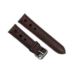 VAZZIC ENICEN Massivfarbband Armband Echtes Leder Handstich Vintage Strap Compatible With Rolex Watch Armbands Gurt 18mm 20mm 22mm 24mm for Männer (Color : Coffee, Size : 18mm) von VAZZIC
