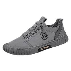 VBEDKDEB Herren Sportschuhe Laufschuhe Herren Casual Sneakers Walking Canvas Schuhe Herren Schuhe (Grey, 47) von VBEDKDEB