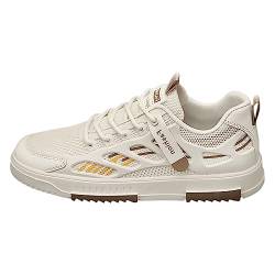 VBEDKDEB Sneaker Herren Sneaker,Sportschuhe Herren Sportschuhe,Herren Turnschuhe,Joggingschuhe Herren,Herren-Laufschuhe,Herrenschuhe Sneaker,Outdoor Schuhe Herren gr 39 40 41 42 43 44 (T2-Beige, 41) von VBEDKDEB