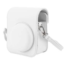 VBESTLIFE Kameratasche für Fujifilm Instax 12, PU-Leder-Sofortbildkamera-Schutzhülle mit Tasche und Verstellbarem Schultergurt (Weiss) von VBESTLIFE