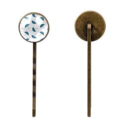 4 Stück Metall Haarspangen, Vintage Retro Haarnadel, minimalistische dekorative Haarspangen, Bobby Pins für Frauen Mädchen Haarschmuck,Japanischer einfacher regnerischer blauer Regenschirm von VBFOFBV